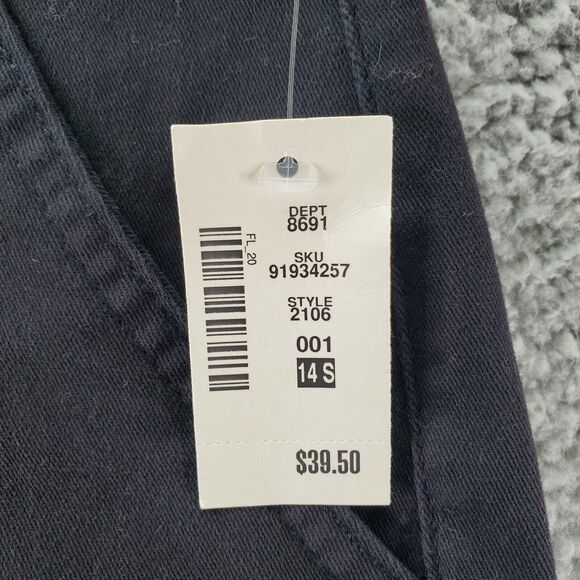 Aeropostale Womens Skinny Chino Pants SZ14 Short Petite Black Slim Leg Mid Rise - Picture 7 of 8